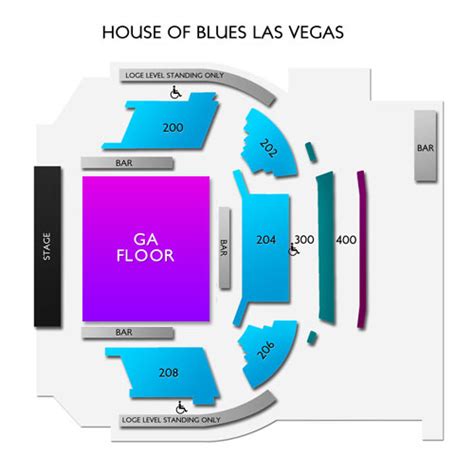 House Of Blues Seating Chart Las Vegas Nv - Chart Walls