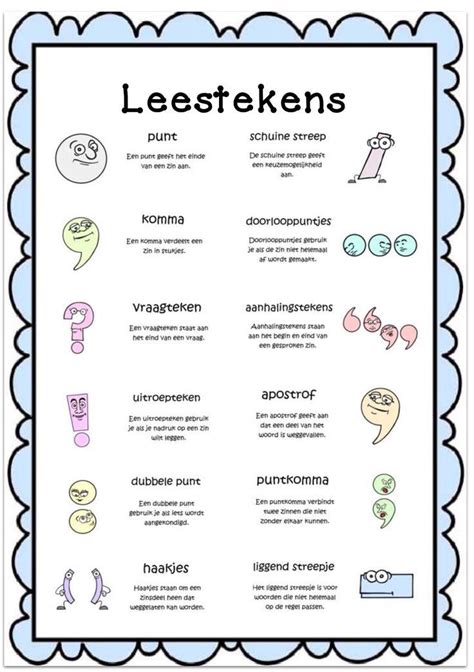 Leestekens, #Leestekens #subjectsschool | Taal posters, Taal, Onderwijs posters