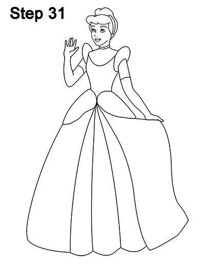 How to Draw Cinderella (Full Body)