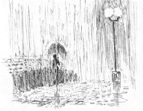 How to draw rain with a pencil and colors? | Rain art, Drawing rain, Sketches