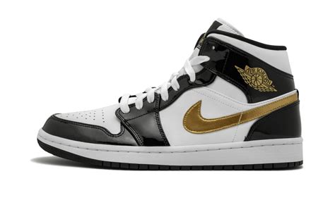 Air Jordan 1 Mid SE "Black Gold Patent Leather" - Stadium Goods