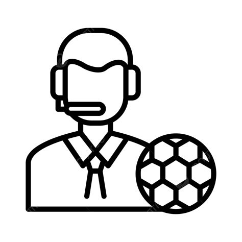 Commentator Line Icon Vector, Commentator, Football, Man PNG and Vector ...