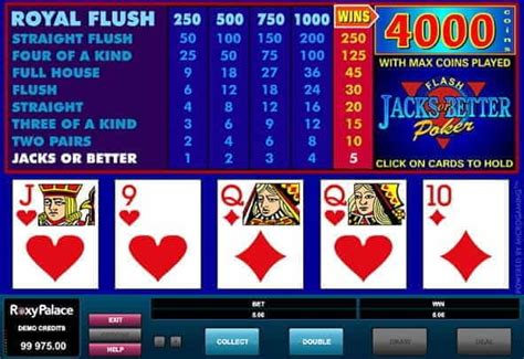 Play Jacks or Better Poker Online For Free or With Real Money