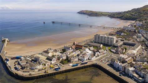 Ramsey Queen Pier from the Inner Harbour – Isle of Man by Drone