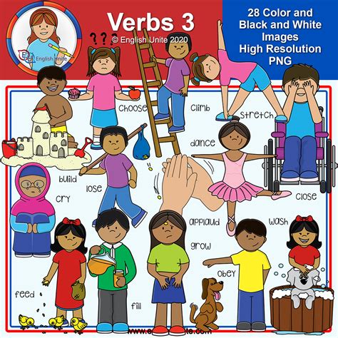 Clip Art - Verbs Pack 3 | Made By Teachers