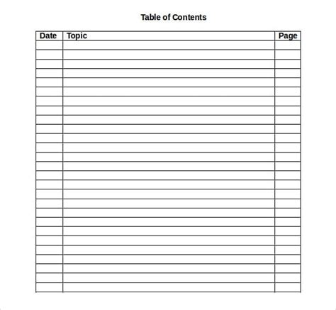 44+ Table of Contents - PDF, DOC, Google Docs