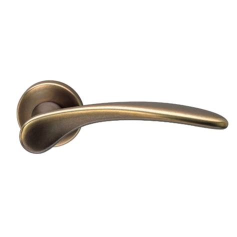 Door handle H198 Mizar, Interior, Antique Brass - Browned Brass Door ...