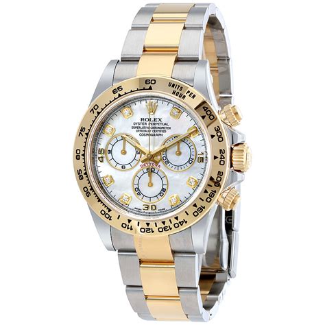 Rolex Cosmograph Daytona Mother of Pearl Diamond Steel and 18K Yellow ...