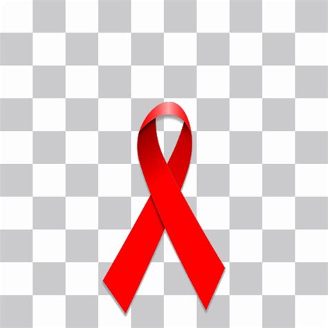 Red ribbon against AIDS to put in your photo online