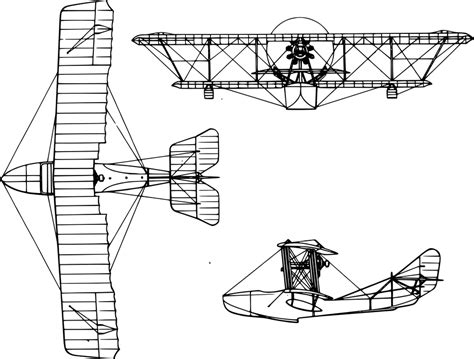 Airplane Blueprint Design · Free vector graphic on Pixabay