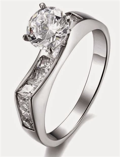 Unique Shaped Women's Wedding Rings White Gold with Diamond Model