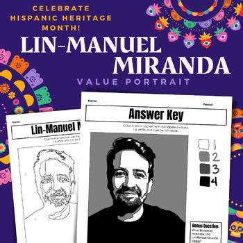 Lin-Manuel Miranda Value Portrait - Hispanic Heritage Month - Sub Lesson