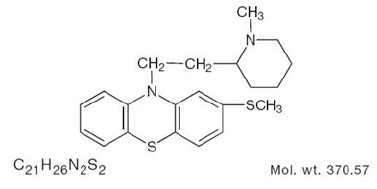 Thioridazine Hydrochloride Structural Formula Illustration | Structural ...