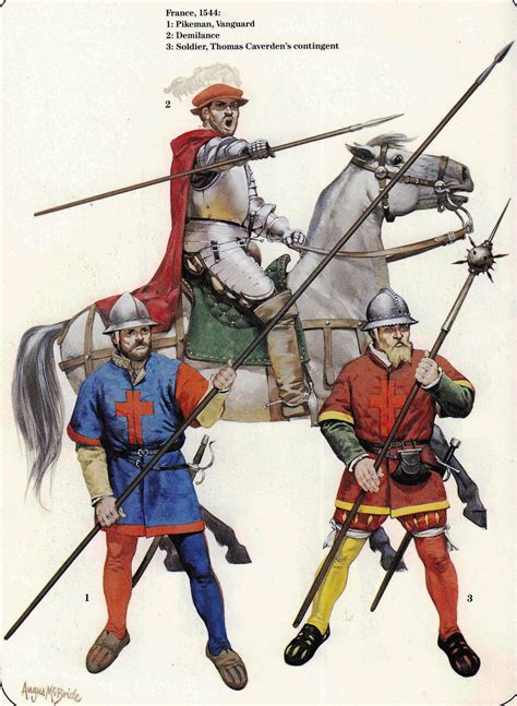 Soldiers in English Service in France, 1540's | Armadura medieval, Ilustración militar, Armadura ...