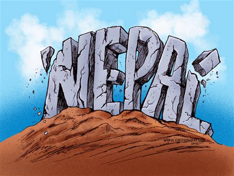 Nepal Earthquake in the News Cartoon