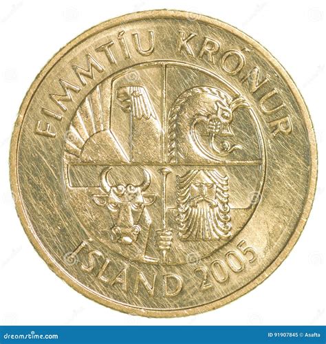 50 icelandic krona coin stock image. Image of banking - 91907845