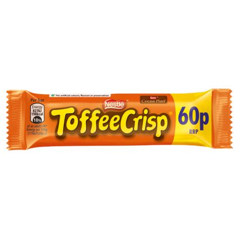 Toffee Crisp Milk Chocolate Bar 38g PMP 60p - We Get Any Stock