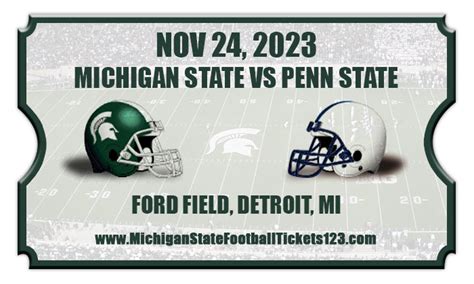 Michigan State Spartans vs Penn State Nittany Lions Football Tickets ...