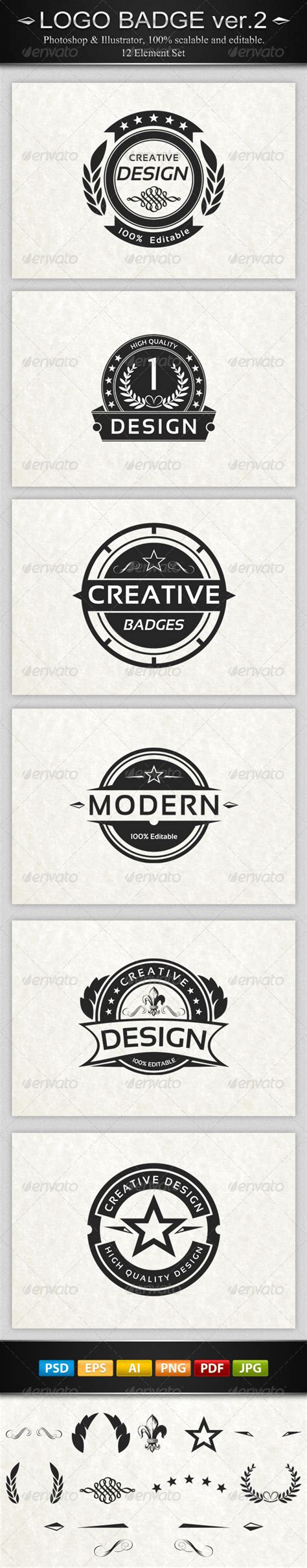 6 Vintage Logo Badges ver.2 by superpencil88 on DeviantArt