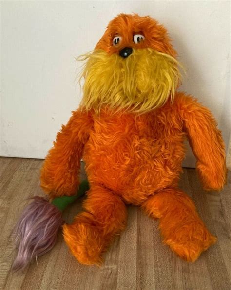 Vintage Dr. Seuss Lorax Plush Stuffed Toy Holding Trufulla 17” 1983 ...