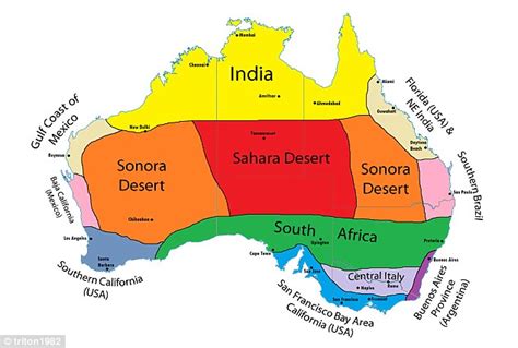 Climate map shows which countries have the same weather as Australia ...