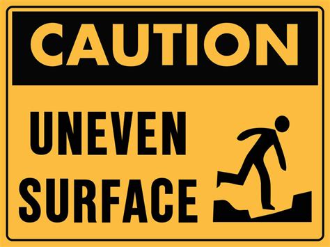 Caution Uneven Surface Sign - New Signs