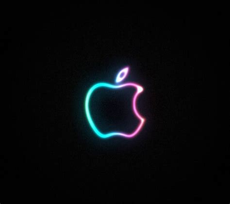 Neon Apple Logo Wallpaper - Download to your mobile from PHONEKY