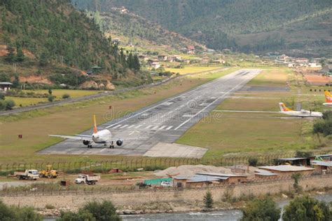 The Runway of Paro International Airport Bhutan Stock Photo - Image of international, thimphu ...