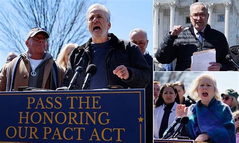 Jon Stewart gives fiery speech demanding veterans exposed to toxic substances are supported ...