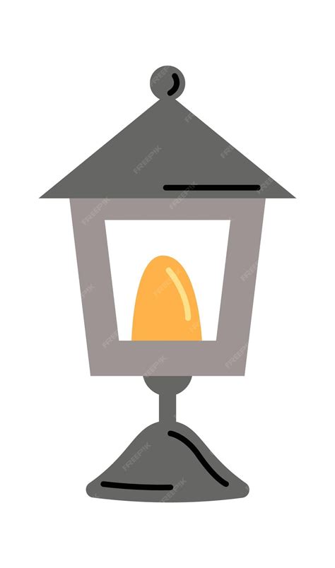 Icono plano de luz de calle vintage lámpara antigua | Vector Premium