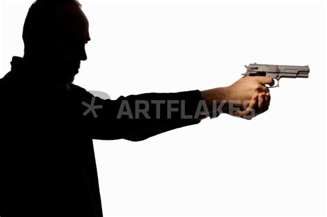 "Silhouette of man holding gun" Photography art prints and posters by Sami Sarkis Photography ...