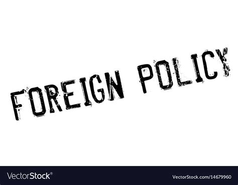 Foreign policy rubber stamp Royalty Free Vector Image