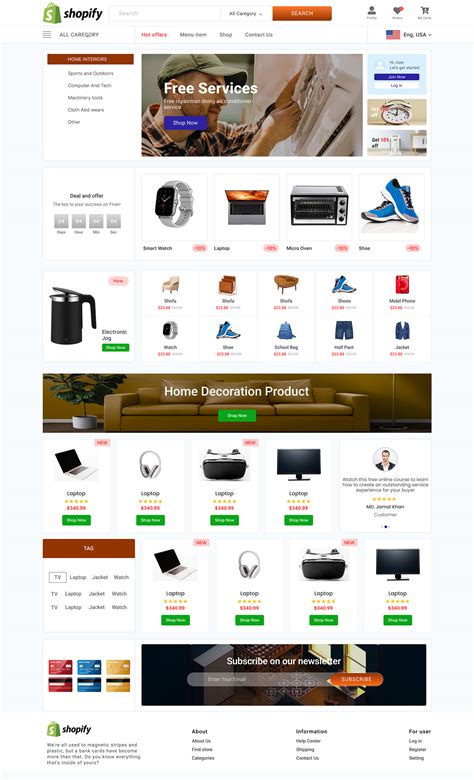 Shopify Ecommerce Website Template Design on Behance