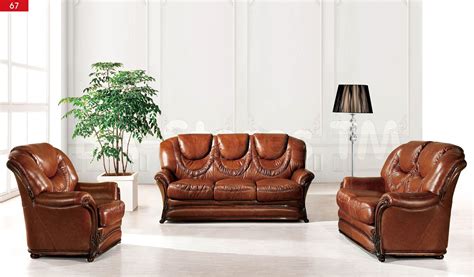 67 Classic Sofa Set by ESF | Leather sofa set, Living room leather ...