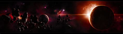 multicolored planet wallpaper #space #space #dual #multi #screen #monitor #3840x1080 #4K # ...