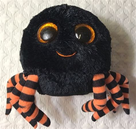 Ty Beanie Boos Crawley The 6" Black Spider Halloween Decor Black Orange Retired | eBay | Black ...