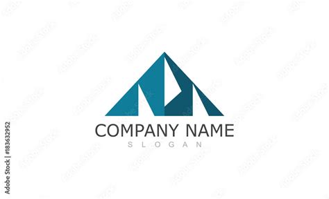 triangle blue abstract logo Stock Vector | Adobe Stock