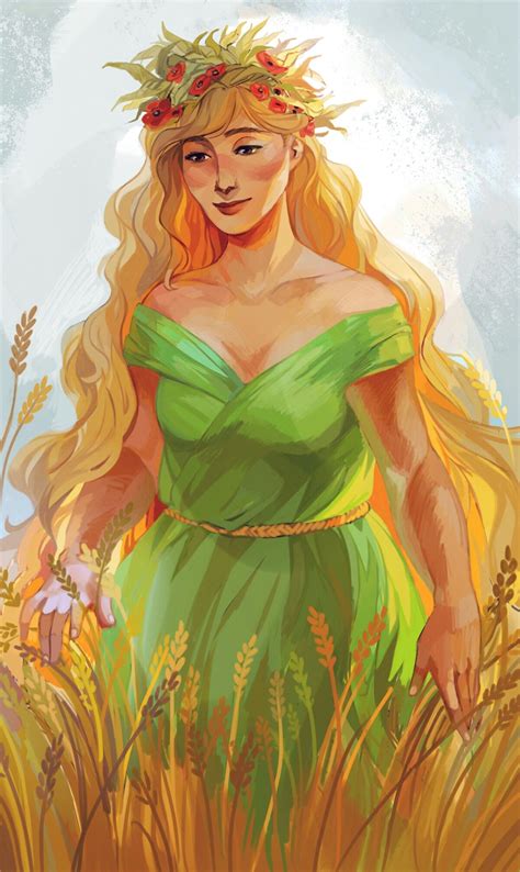 Demeter. Artwork by Viktoria Ridzel/Viria for Rick Riordan's Official Website | Percy jackson ...