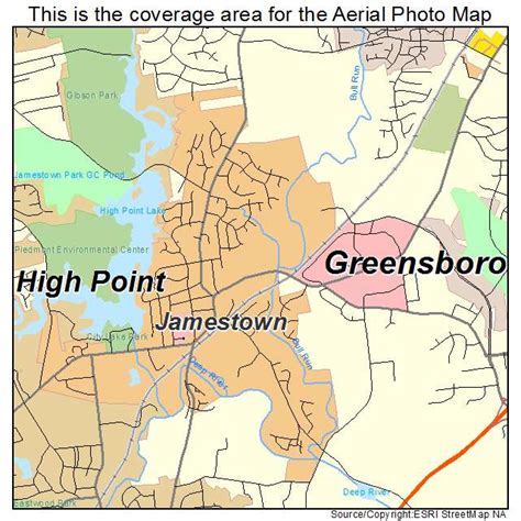 Aerial Photography Map of Jamestown, NC North Carolina