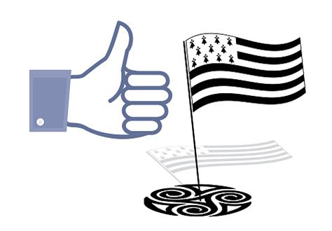 Vector Blackandwhite Waving Breton Flag With Shadow Stock Illustration - Download Image Now - iStock