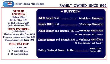 Wesley Rogers Steak And Buffet - Dinner Buffet Menu, Buffet Menu