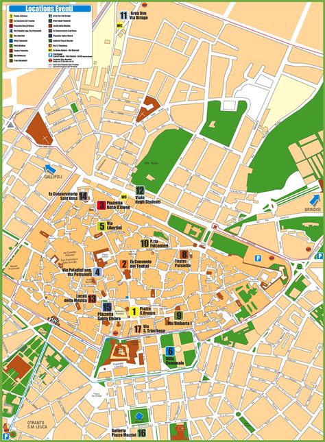 Lecce Tourist Map Tourist Map, Lecce, Lecce Italy, 44% OFF