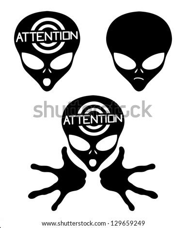 Alien silhouette Free Vector / 4Vector