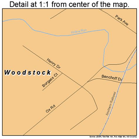 Woodstock Virginia Street Map 5187712