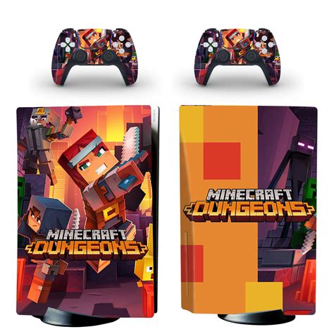 Minecraft Dungeons PS5 Skin Sticker For PlayStation 5 And Controllers ...