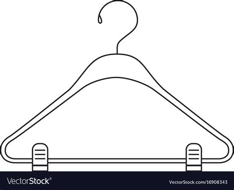 Monochrome silhouette of clothes hanger Royalty Free Vector