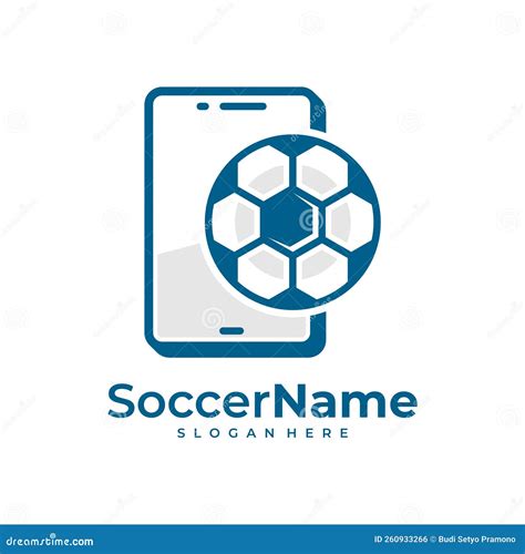 Phone Soccer Logo Template, Football Logo Design Vector Stock ...