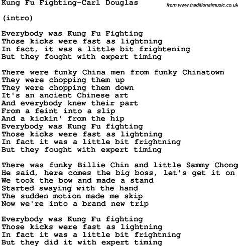 Kung Fu: Everybody Was Kung Fu Fighting Song