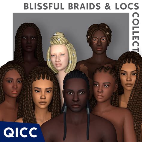 QICC - Blissful Braids & Locs Collection - Screenshots - The Sims 4 Create a Sim - CurseForge