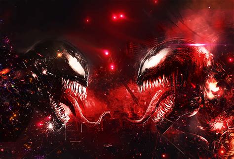 Download Cool Venom Vs Carnage Red Sparks Art Wallpaper | Wallpapers.com